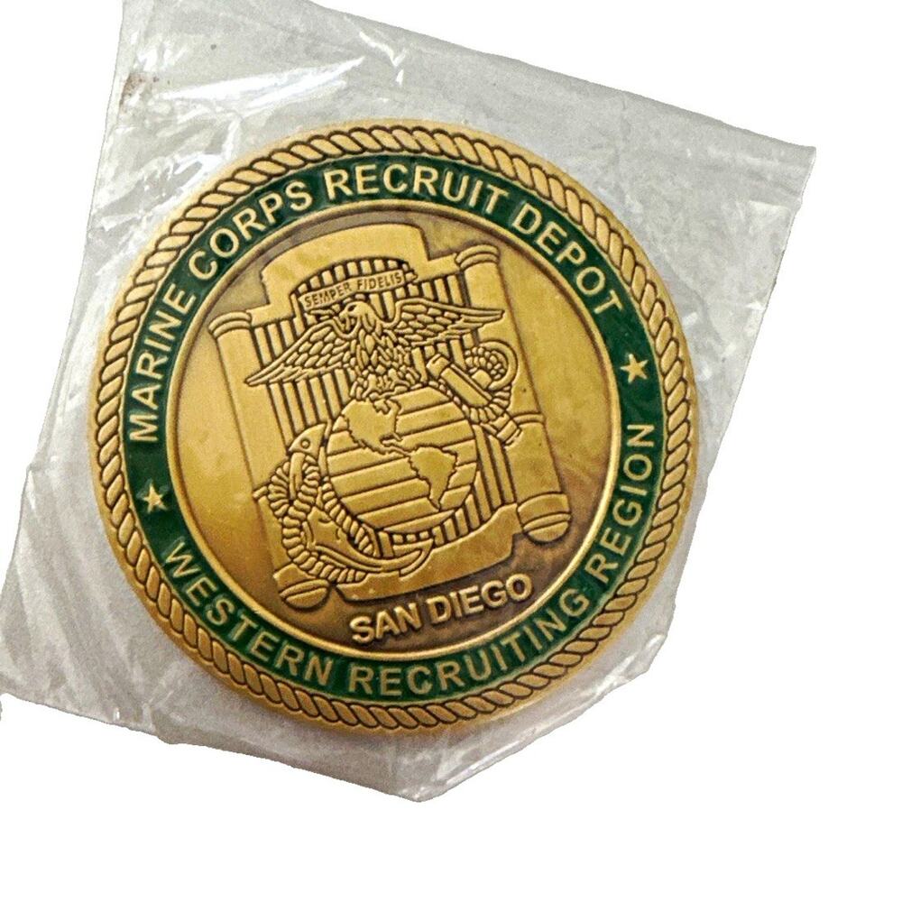 US Marine Corps Challenge Coin Lot of 2: MCRD San Diego, 2nd Bn Golf Co